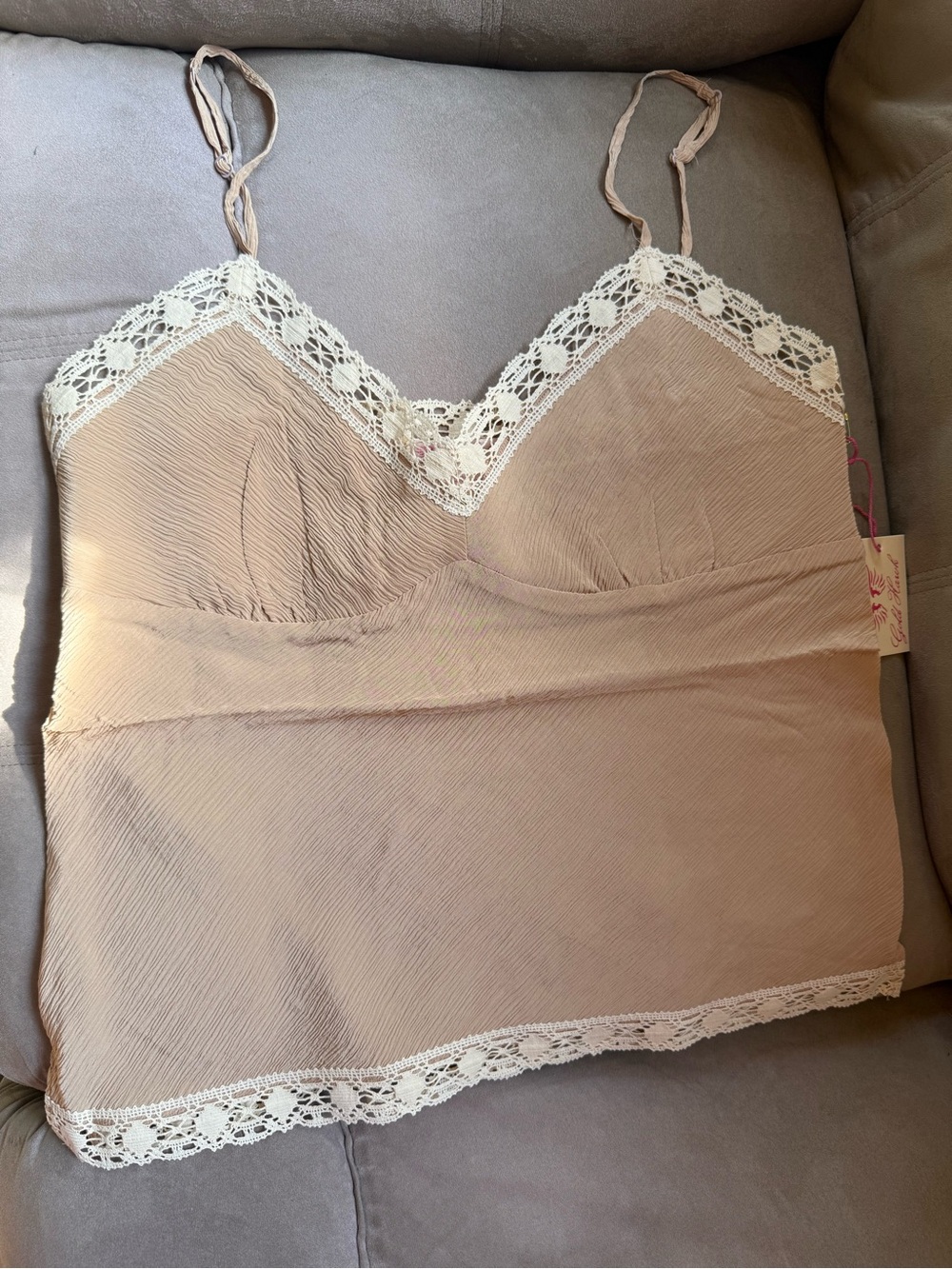 Gold Hawk 100% Silk Cami- NWT